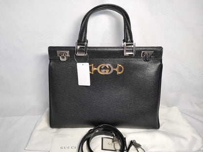 GUCCI 564714 ​​Zumi Medium Tote Bag Black Handbag