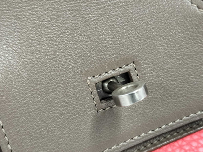 HERMES Birkin 30 Etoupe/Rose Jaipur/Argile Taurillon/Swift Handbag with P Stamp