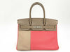 HERMES Birkin 30 Etoupe/Rose Jaipur/Argile Taurillon/Swift Handbag with P Stamp