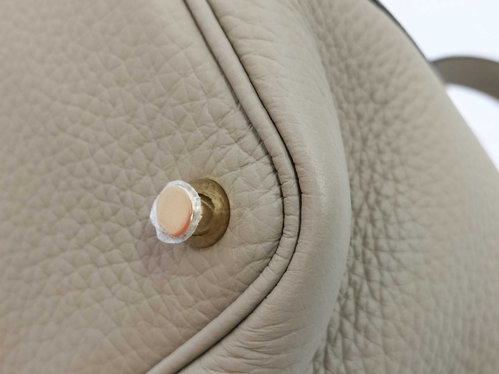 HERMES Picotin Lock PM Unused Beige Marfa Taurillon Handbag with Double Stamp