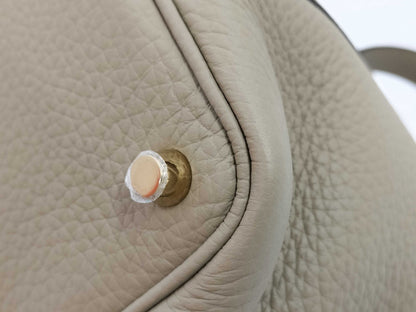 HERMES Picotin Lock PM Unused Beige Marfa Taurillon Handbag with Double Stamp