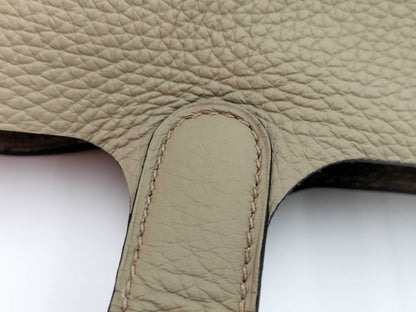 HERMES Picotin Lock PM Unused Beige Marfa Taurillon Handbag with Double Stamp