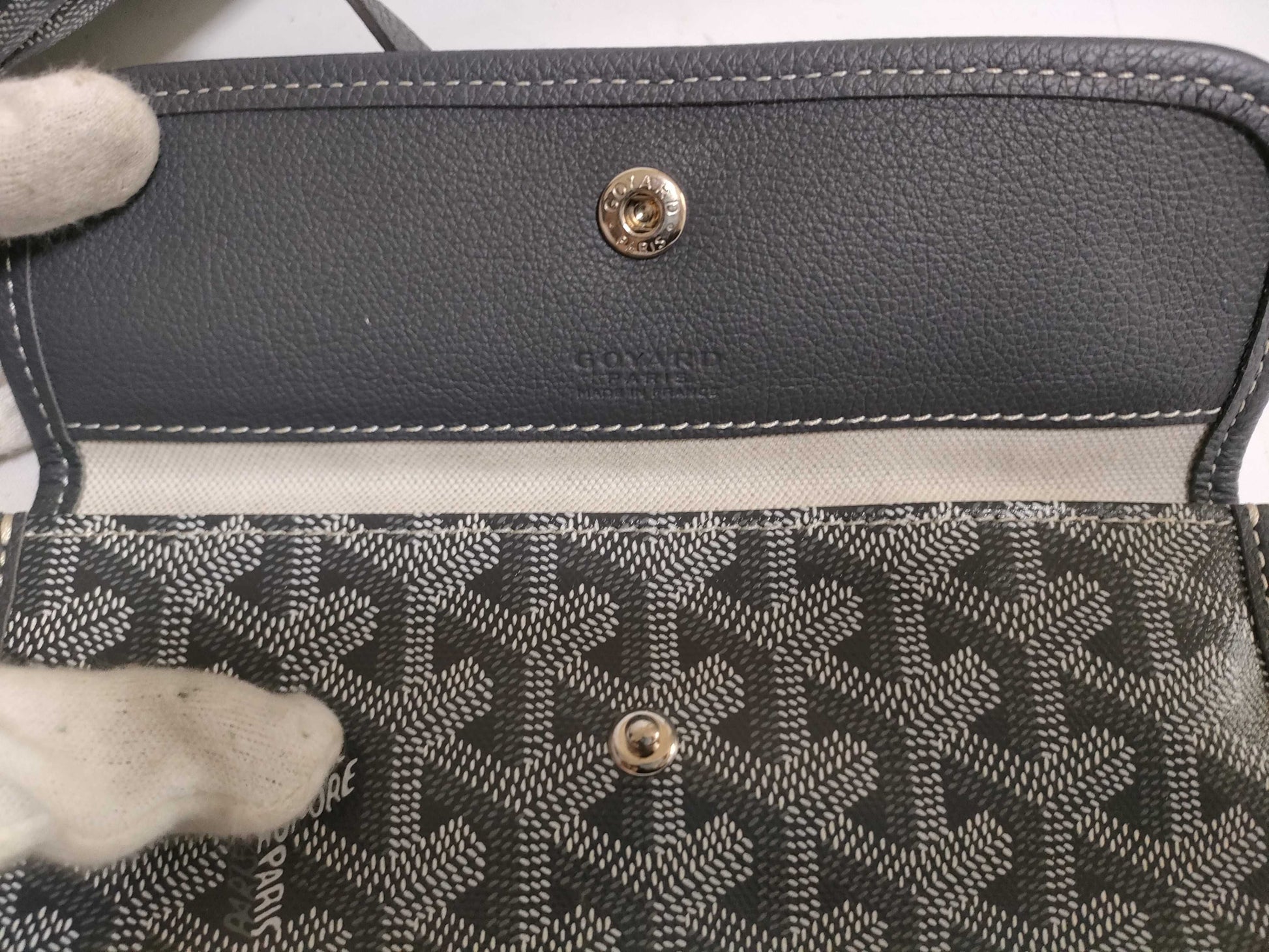 GOYARD Saint Louis PM PVC x Leather Tote Bag