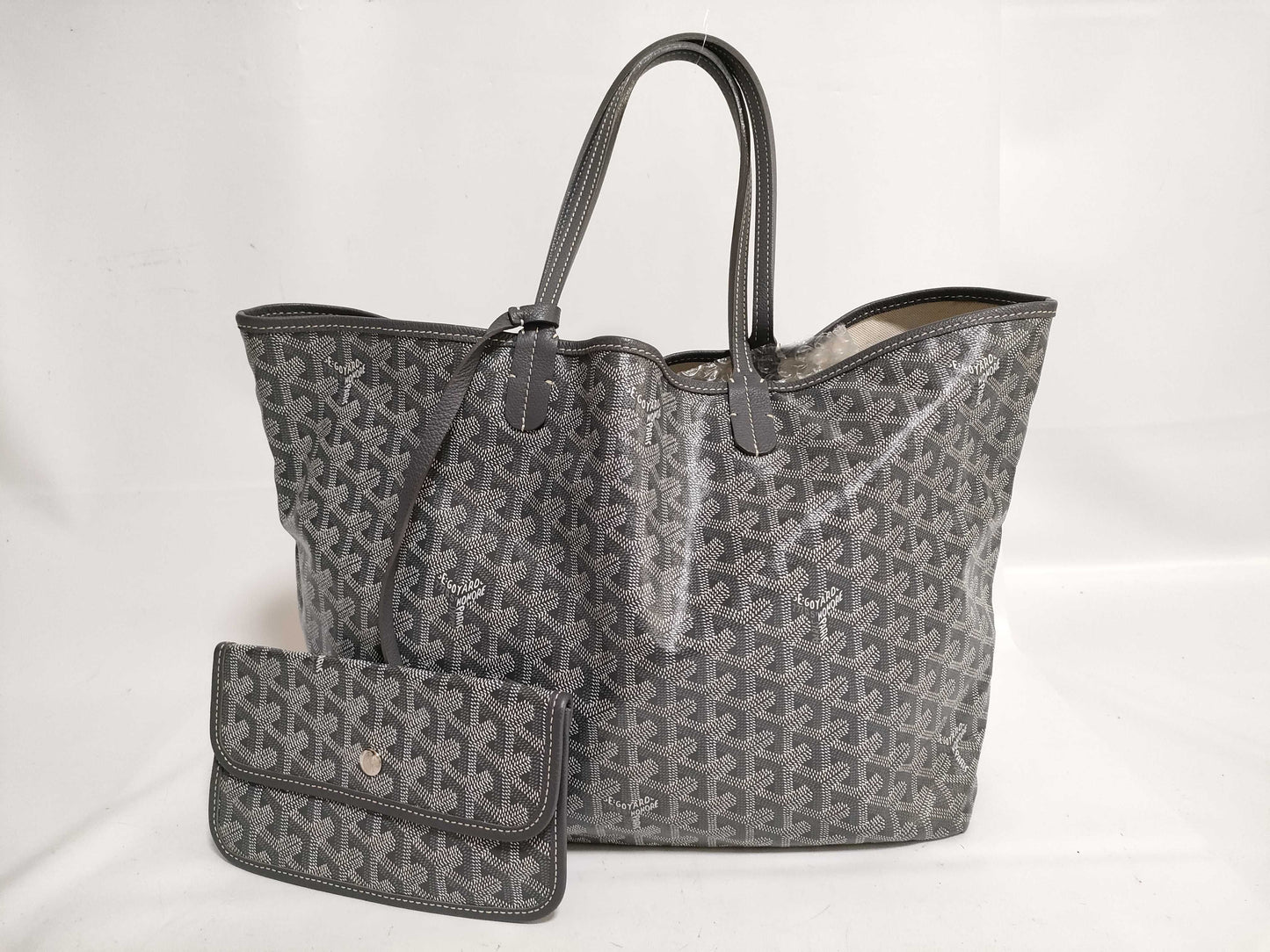 GOYARD Saint Louis PM PVC x Leather Tote Bag
