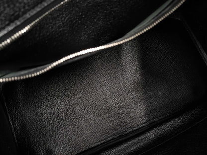 HERMES Togo Birkin 30 Black Handbag with Silver Hardware and □I Stamp