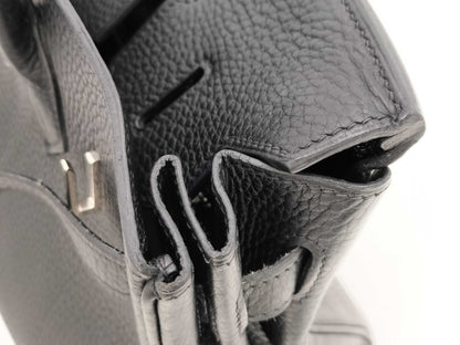 HERMES Togo Birkin 30 Black Handbag with Silver Hardware and □I Stamp