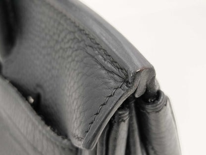 HERMES Togo Birkin 30 Black Handbag with Silver Hardware and □I Stamp