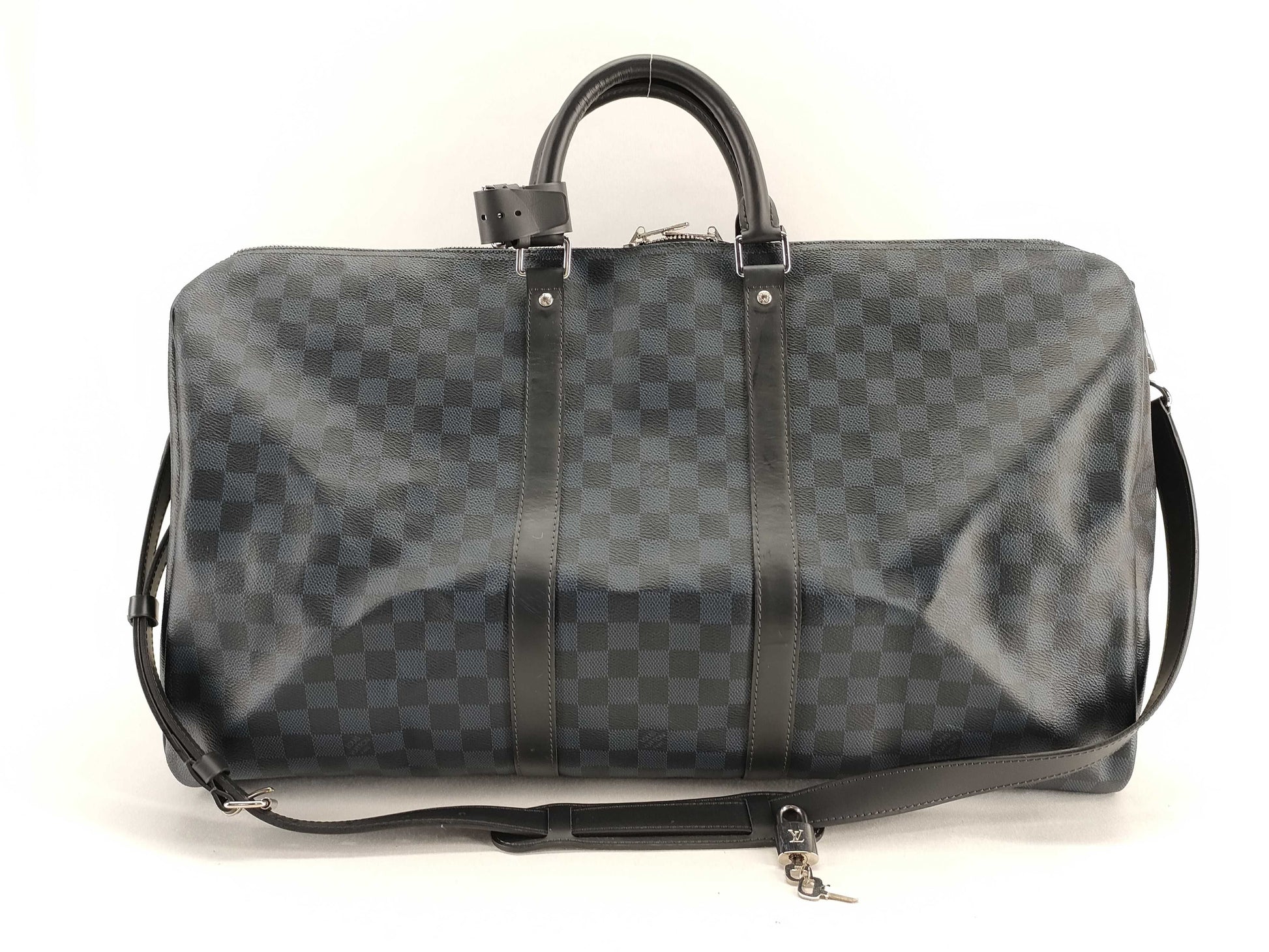 LOUIS VUITTON N41536 Louis Vuitton Damier Cobalt Keepall Bandouliere 55 Boston Bag N41536
