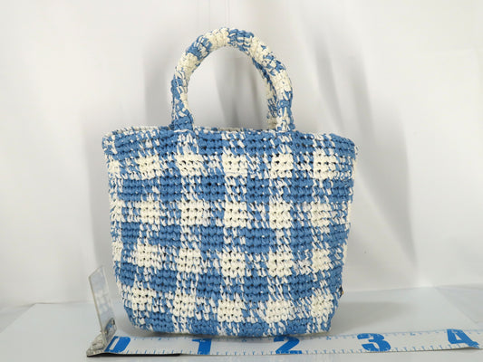 PRADA PRADA Small Crochet Tote Raffia Tote Bag