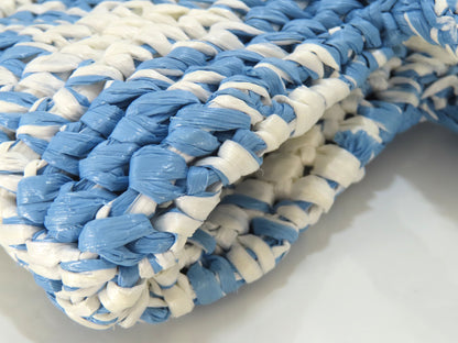 PRADA PRADA Small Crochet Tote Raffia Tote Bag