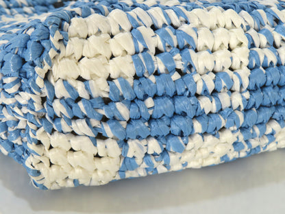 PRADA PRADA Small Crochet Tote Raffia Tote Bag