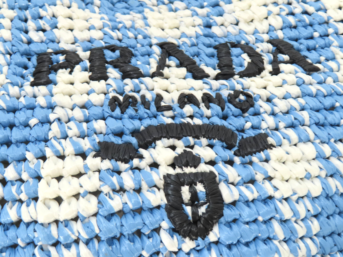 PRADA PRADA Small Crochet Tote Raffia Tote Bag