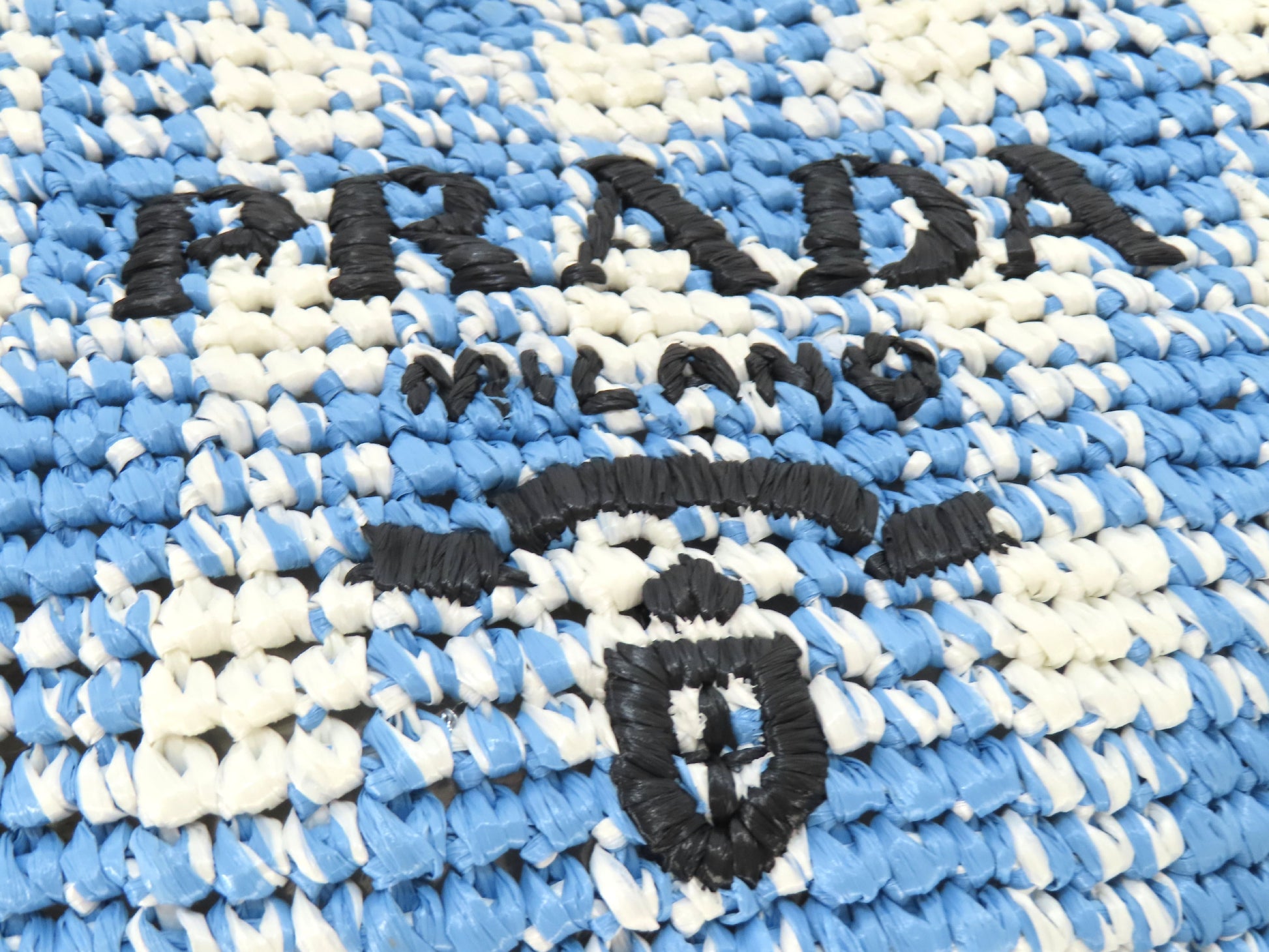 PRADA PRADA Small Crochet Tote Raffia Tote Bag