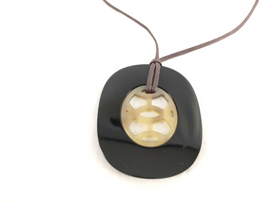 HERMES Buffalo Horn Necklace
