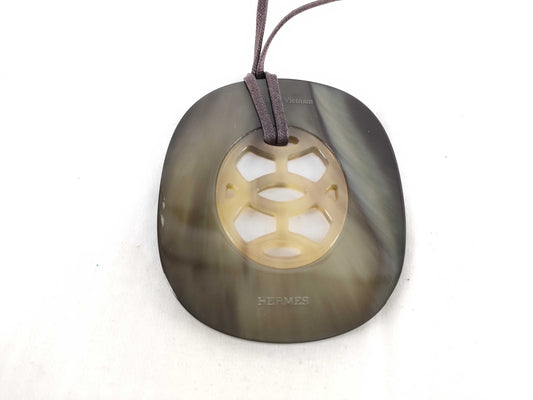 HERMES Buffalo Horn Necklace