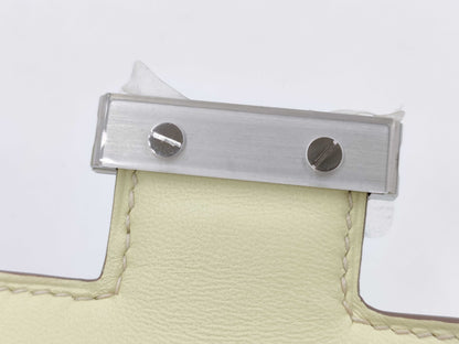 Unused HERMES Constance 19 Mini Jaune Milton Epson Silver Hardware W Stamp Shoulder Bag