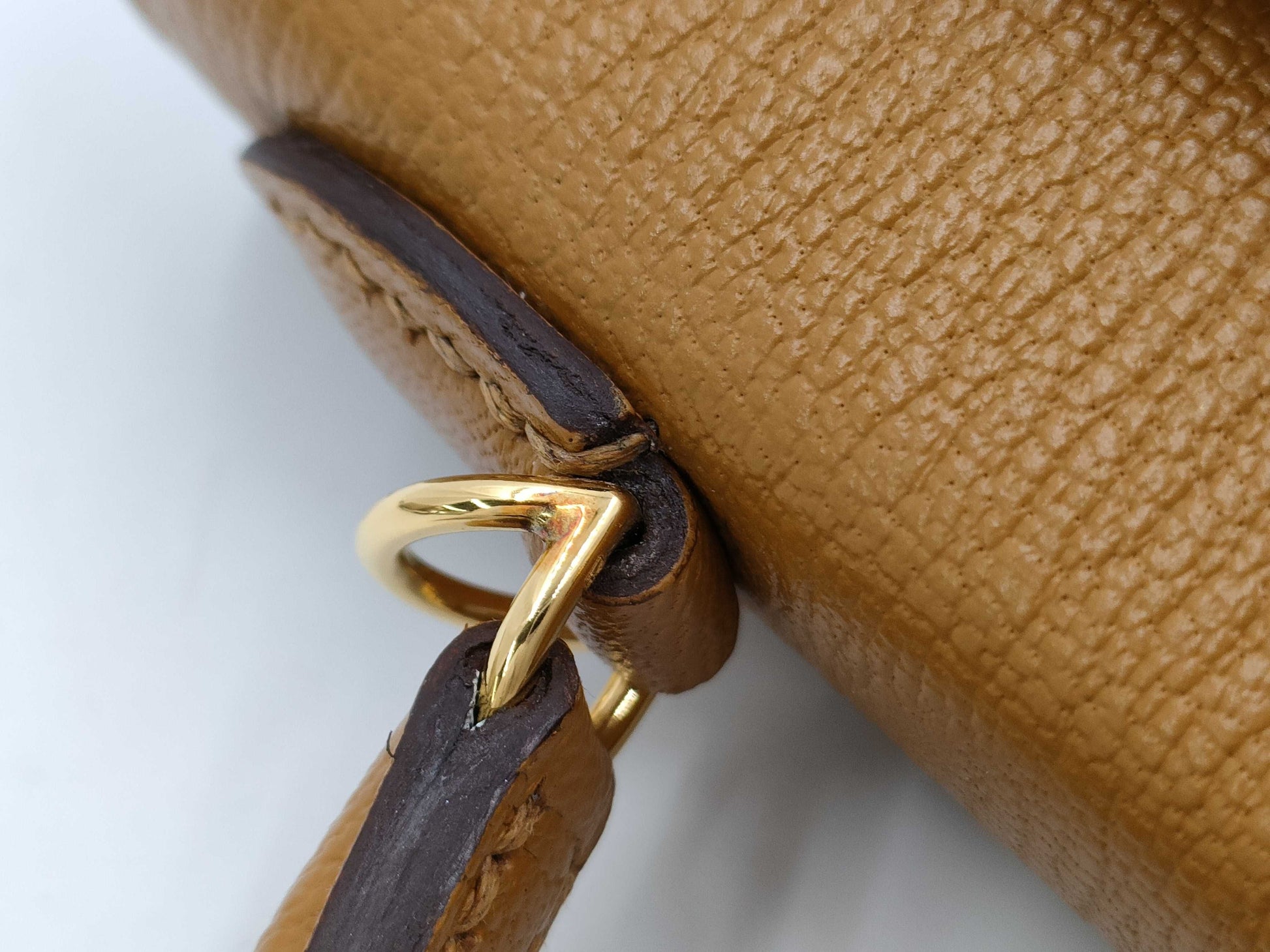 HERMES Brand New, Unused Hermès Mini Kelly 2 Verso Chevre Mysore Shoulder Bag with Gold Hardware, Size 28, Camel/4H Cocoa, Double Stamp