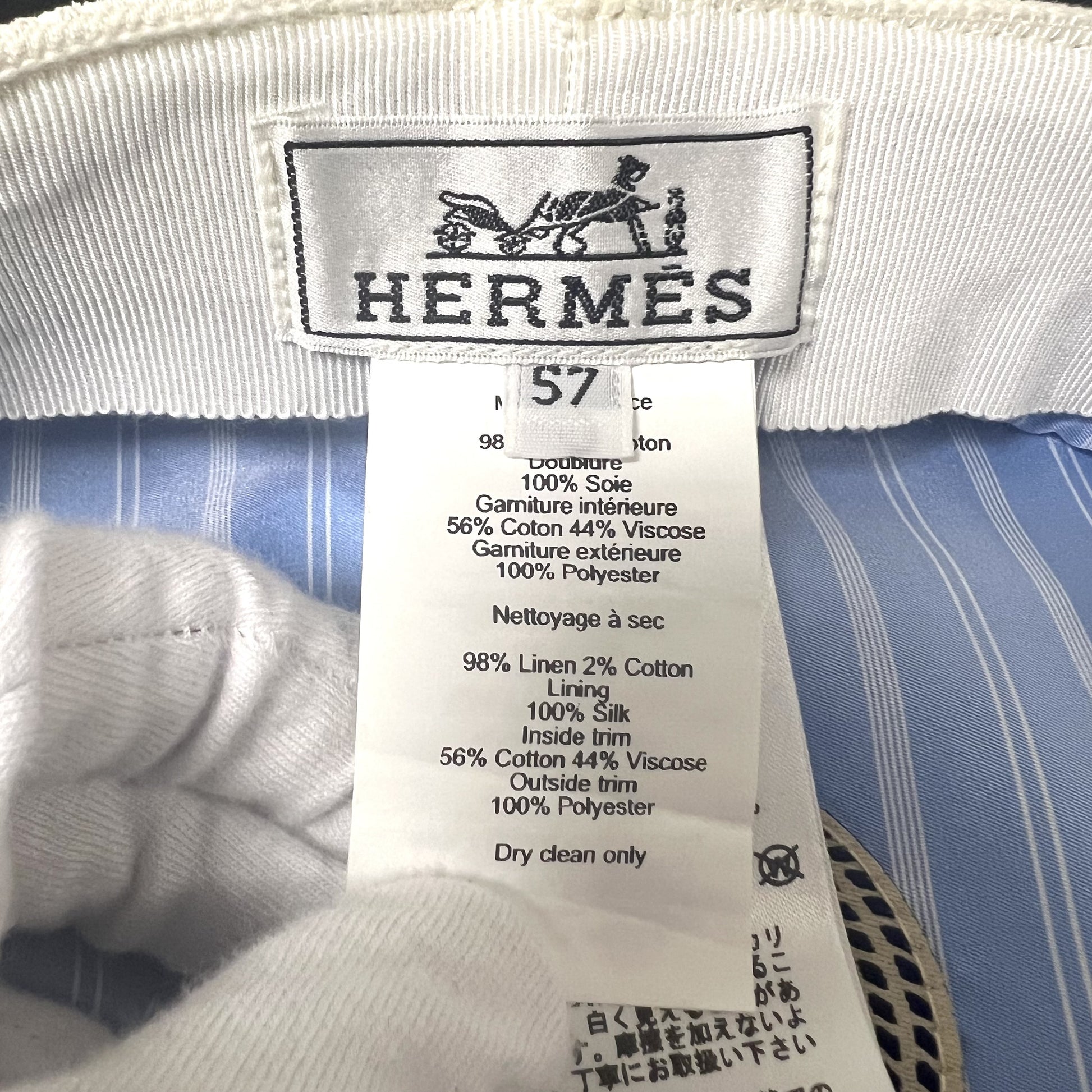 HERMES HERMES Hermes Cabourg Newsboy Cap White Other Accessories