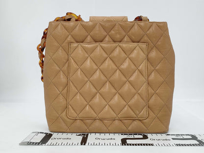 CHANEL Matelasse Turnlock Tortoiseshell Chain Tote Bag Shoulder Bag