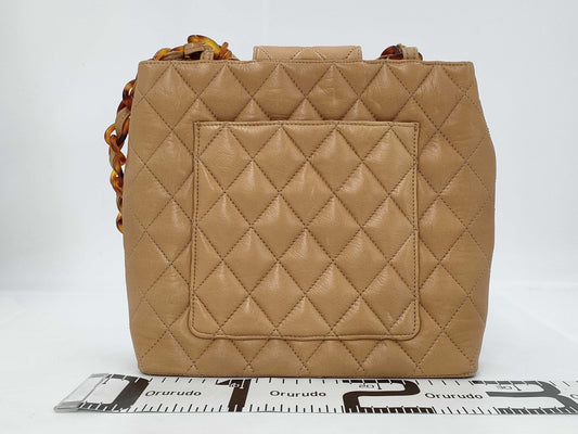 CHANEL Matelasse Turnlock Tortoiseshell Chain Tote Bag Shoulder Bag