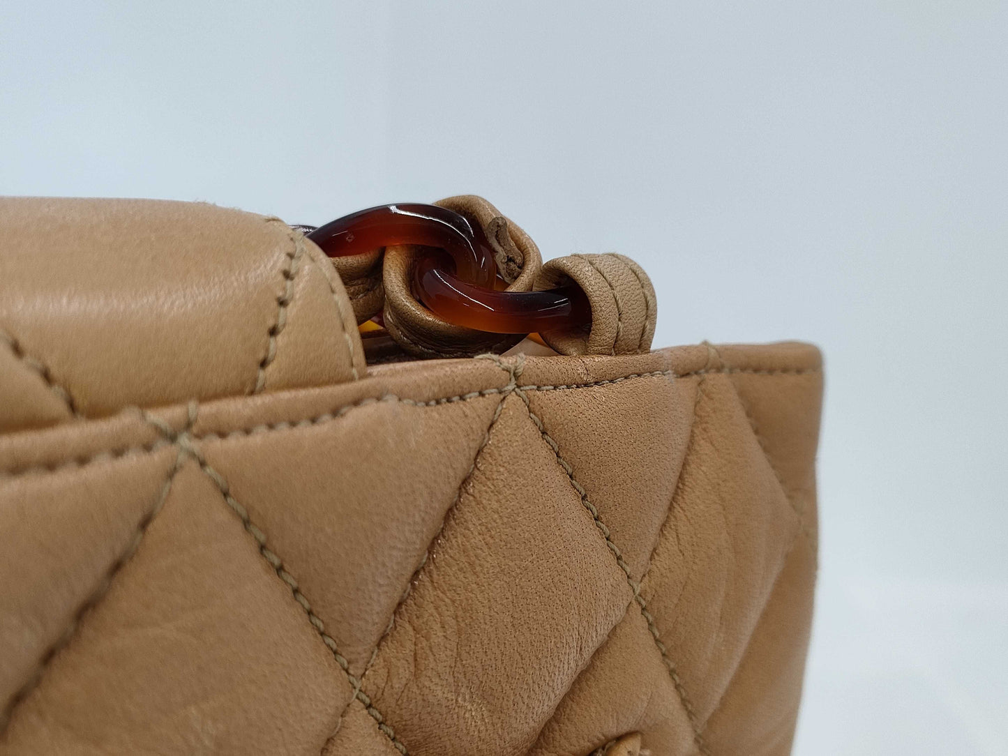CHANEL Matelasse Turnlock Tortoiseshell Chain Tote Bag Shoulder Bag