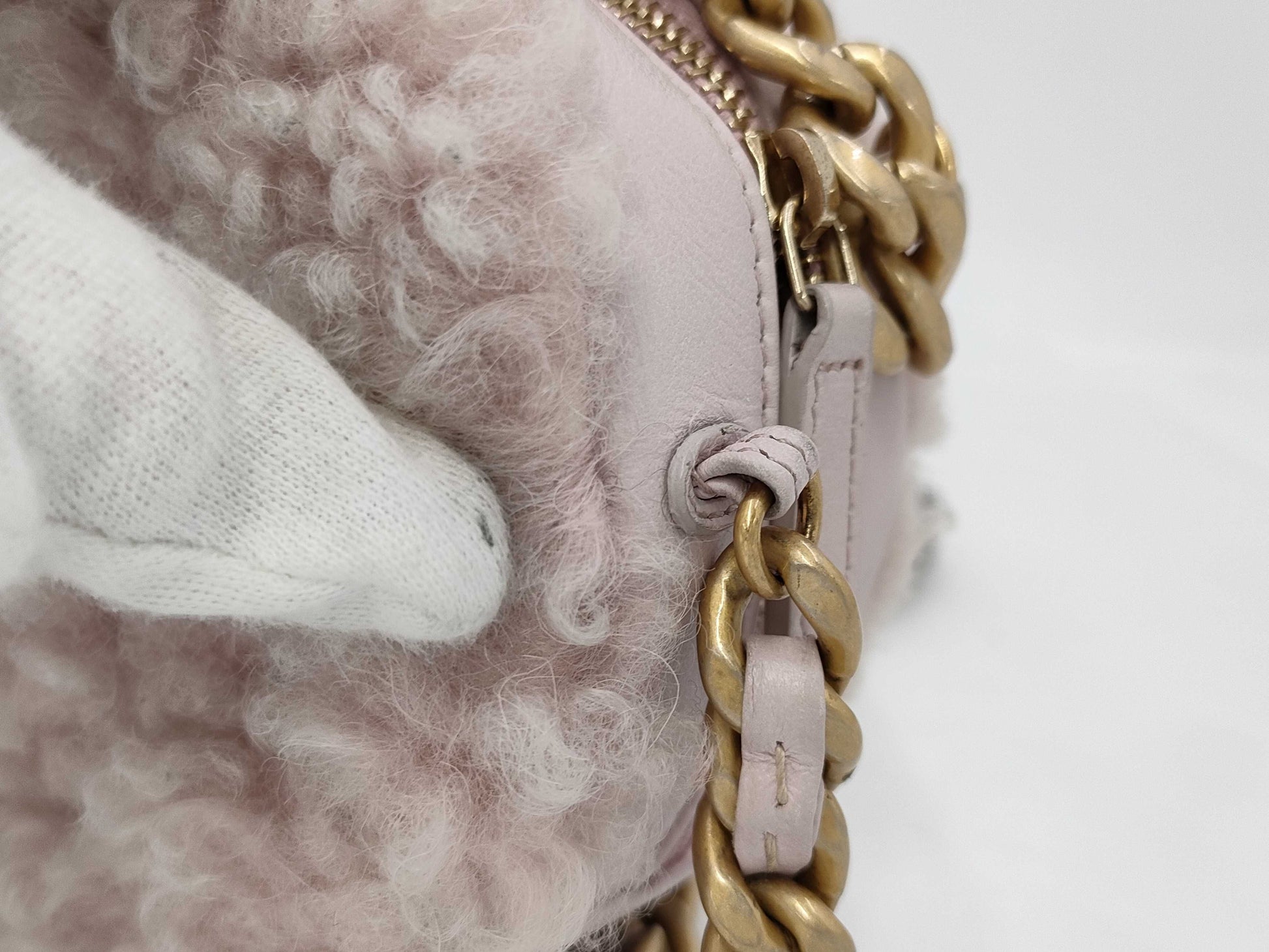 CHANEL Boa x Lamb Chain Coco Multicolor Chain Shoulder Bag Shoulder Bag
