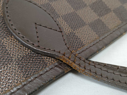 LOUIS VUITTON N41358 Damier Neverfull MM Engraved Shoulder Bag