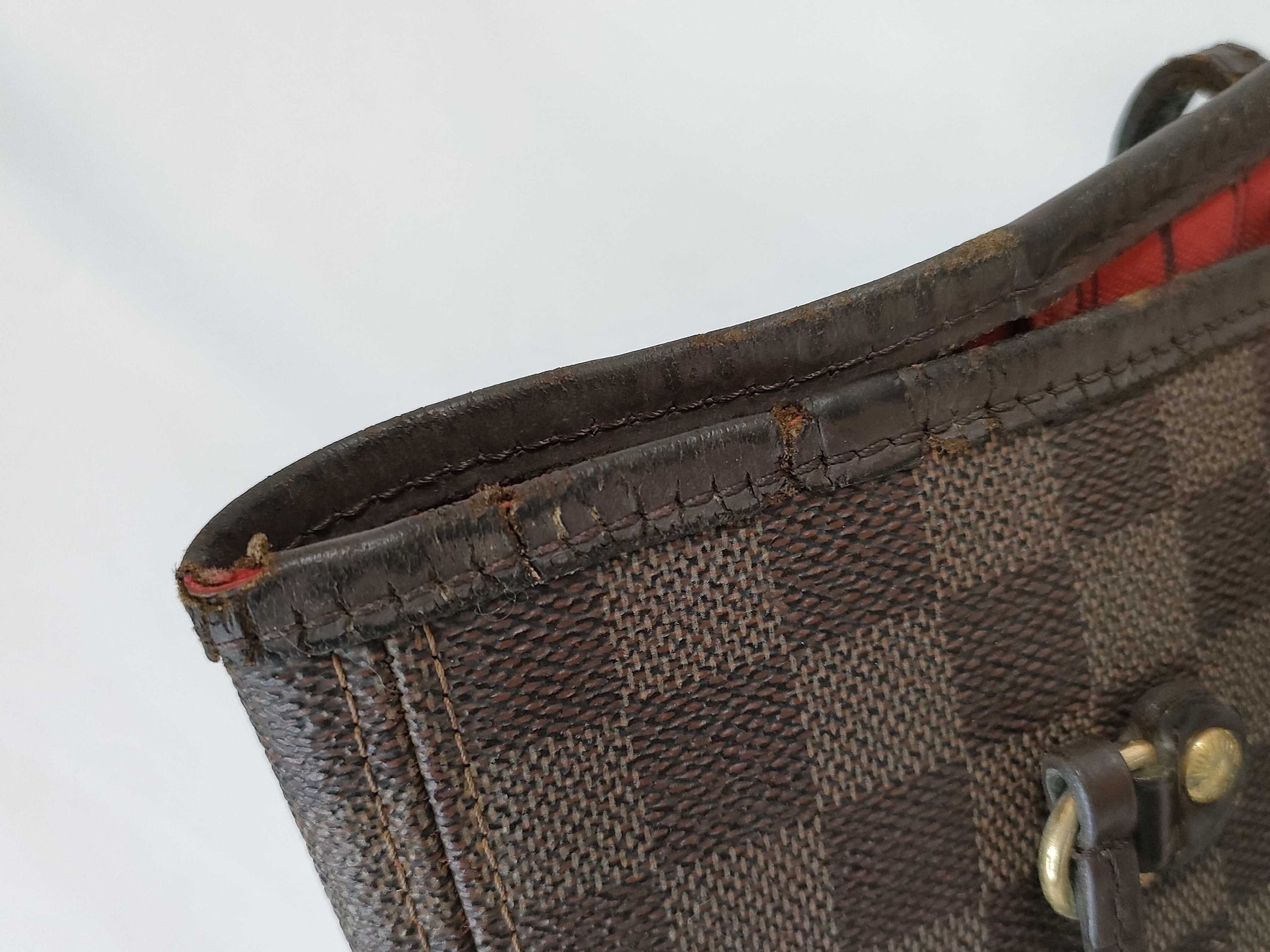 LOUIS VUITTON N41358 Damier Neverfull MM Engraved Shoulder Bag