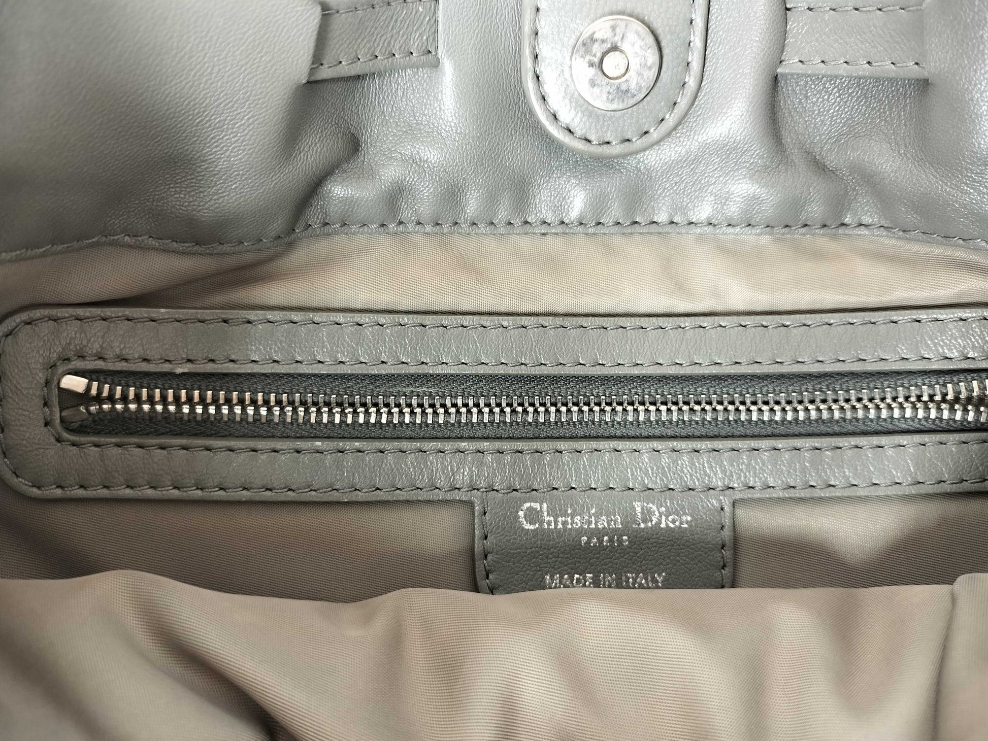 Dior Cannage Nylon Handbag/Shoulder Bag with Charm