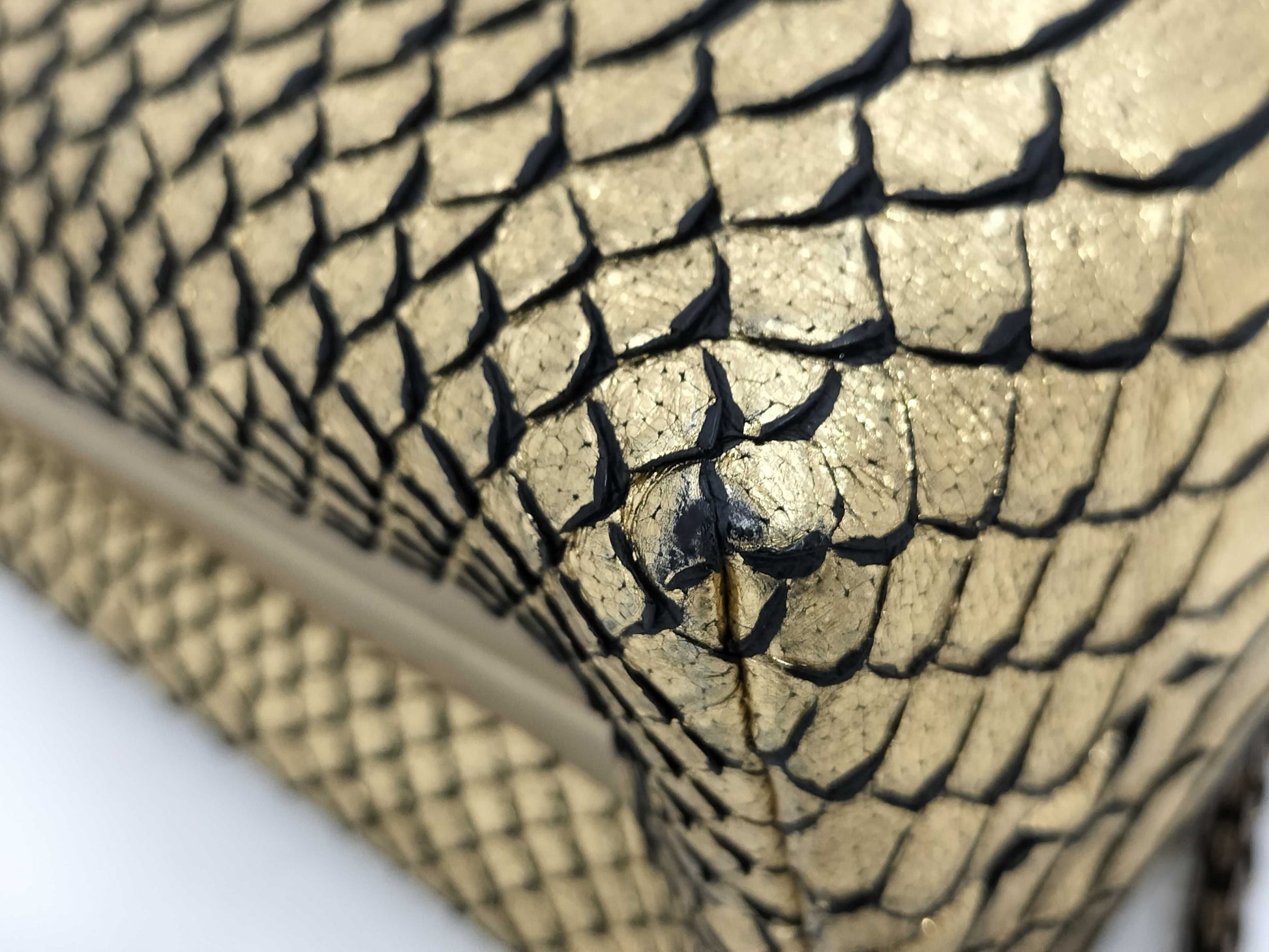 CHANEL Chanel Chain Bag Python Shoulder Bag