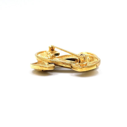 CHANEL Coco Mark Matelasse Gold Vintage 1159 Brooch