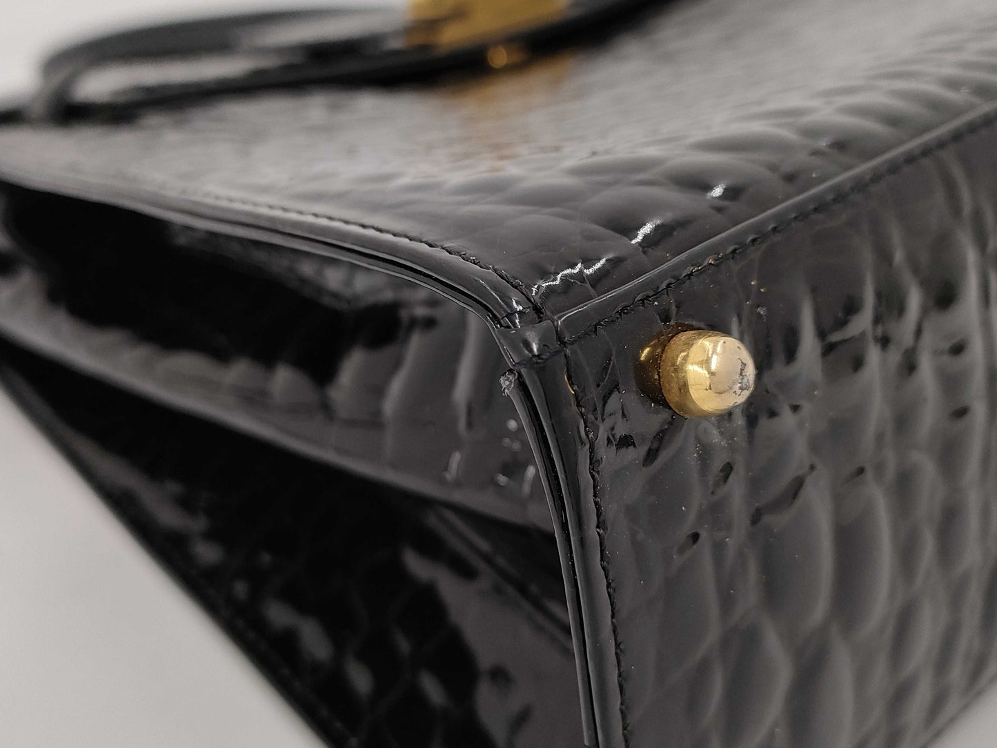 NUOVO BIDENTE Shining Crocodile 2-way Shoulder Bag/Handbag Bag