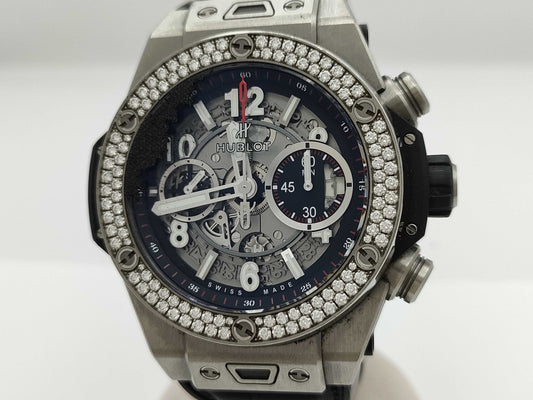 HUBLOT 411.NX.1170.RX.1104 Titanium Big Bang Unico Titanium Diamond Automatic Men's Watch 1493256