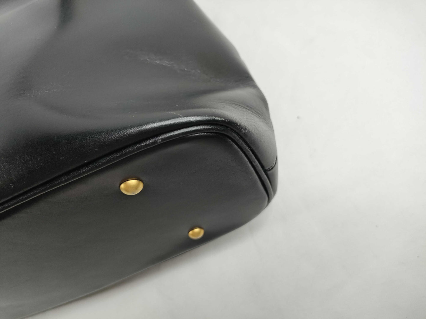 UNGARO Leather Tote Bag Black Tote Bag