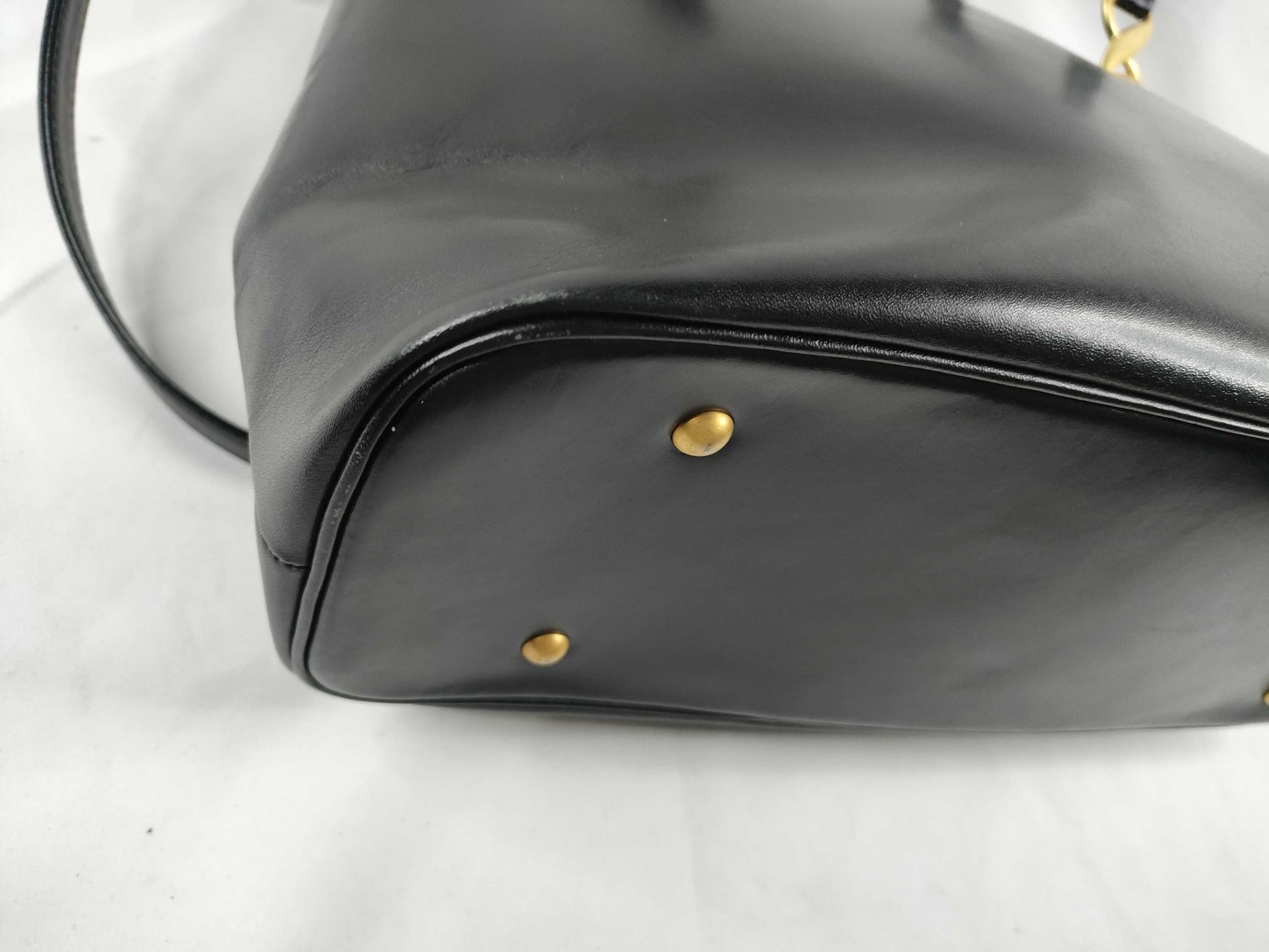 UNGARO Leather Tote Bag Black Tote Bag