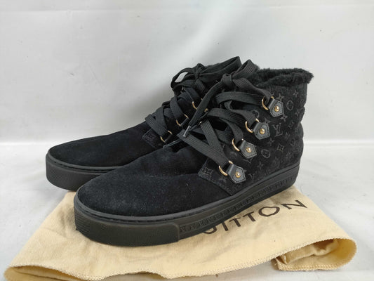 LOUIS VUITTON Louis Vuitton Women's Sneakers Black Size 37 with Dust Bag Other Shoes