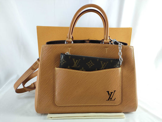 LOUIS VUITTON M59953 Epi Marel Tote MM Gold Miel M59953 RFID Enabled Handbag Tote Bag