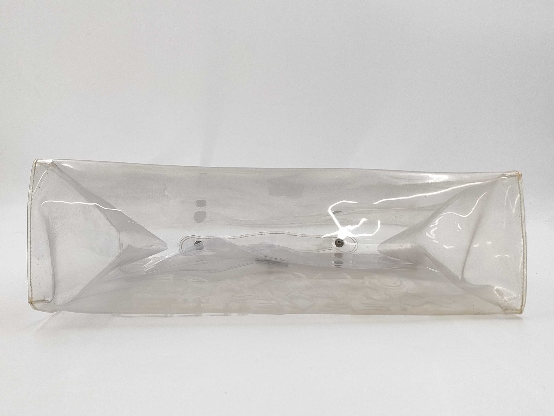 HERMES Vinyl Kelly Clear Bag Handbag