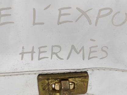 HERMES Vinyl Kelly Clear Bag Handbag