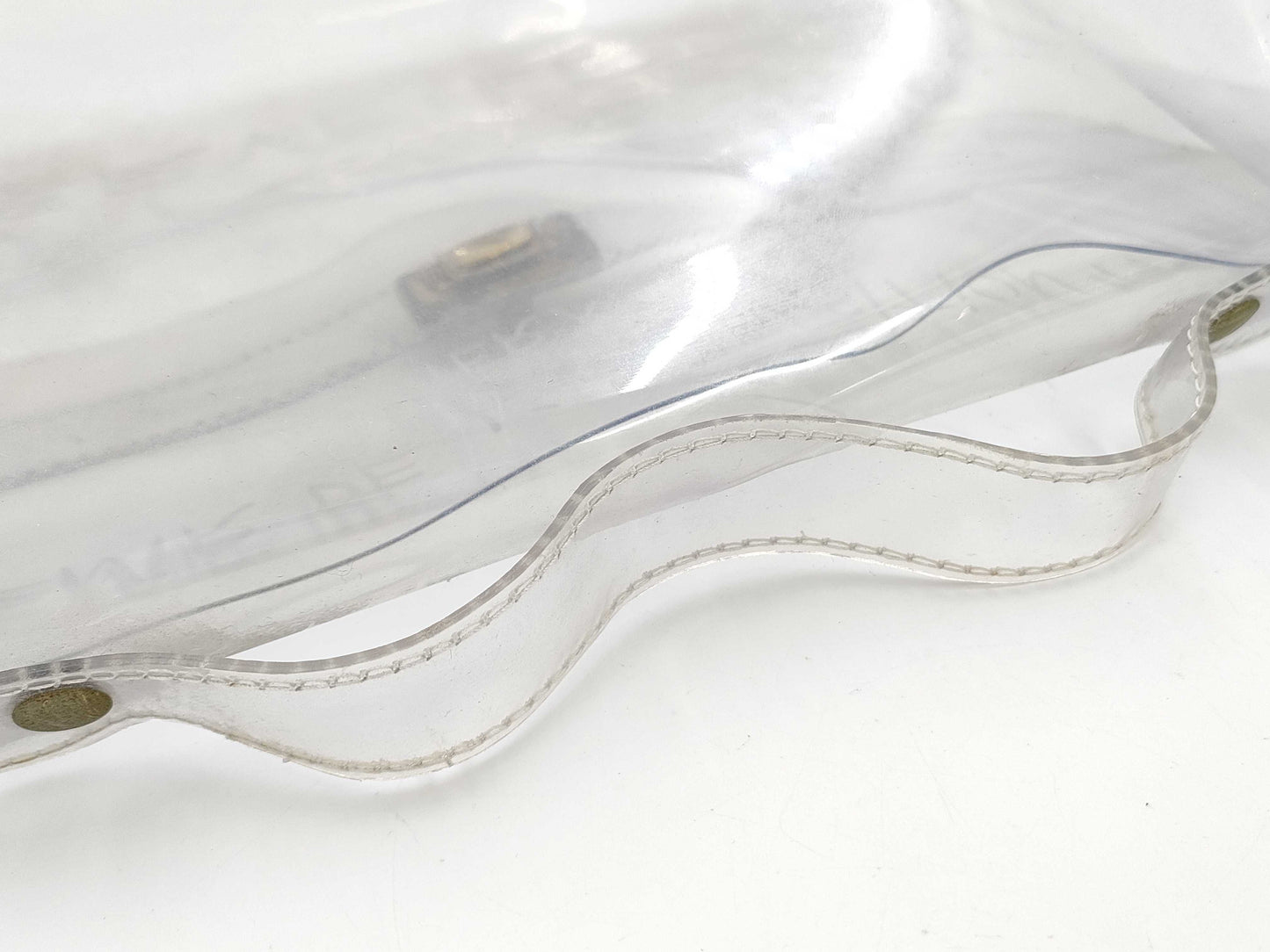 HERMES Vinyl Kelly Clear Bag Handbag