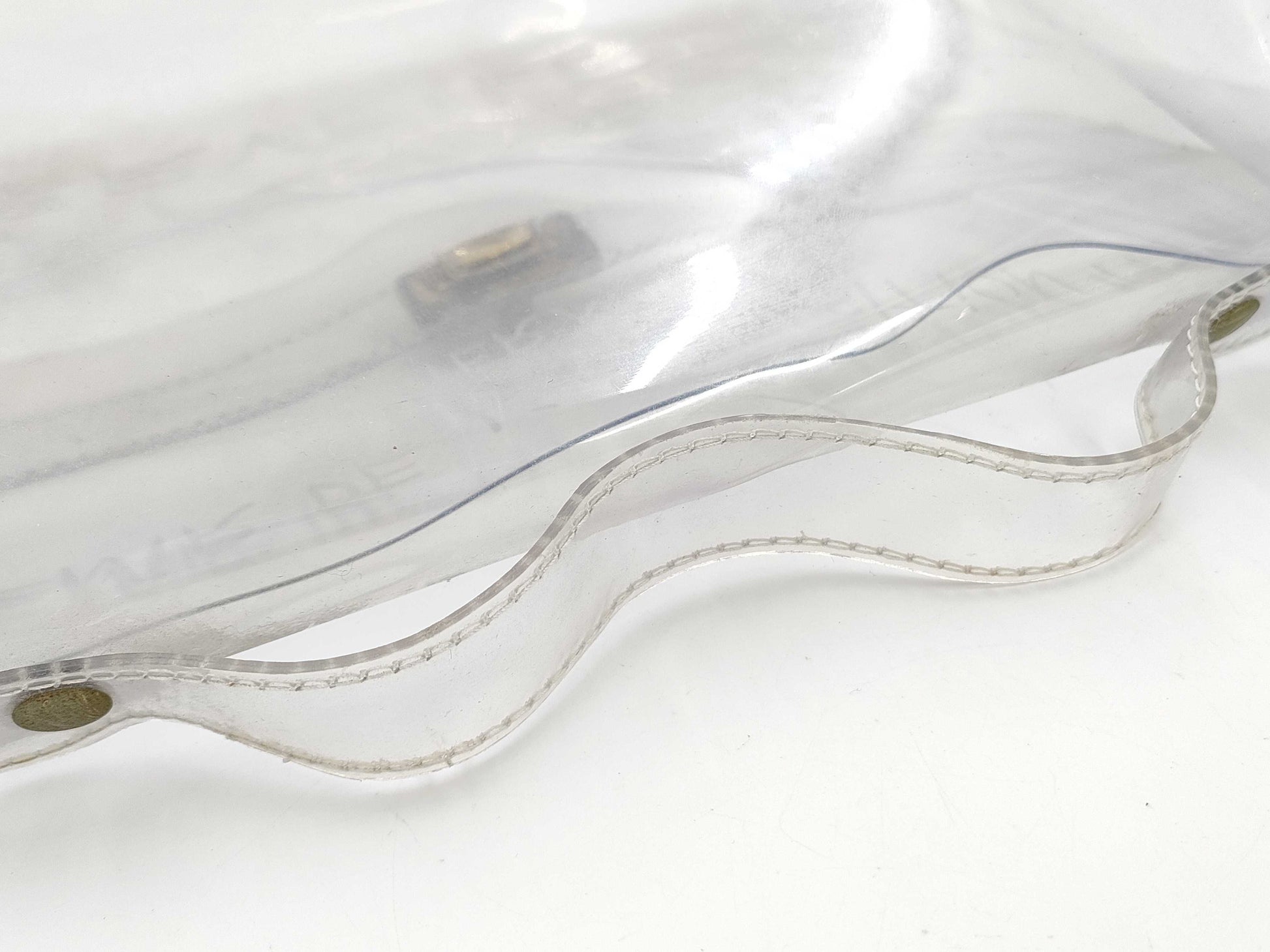 HERMES Vinyl Kelly Clear Bag Handbag