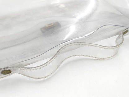 HERMES Vinyl Kelly Clear Bag Handbag