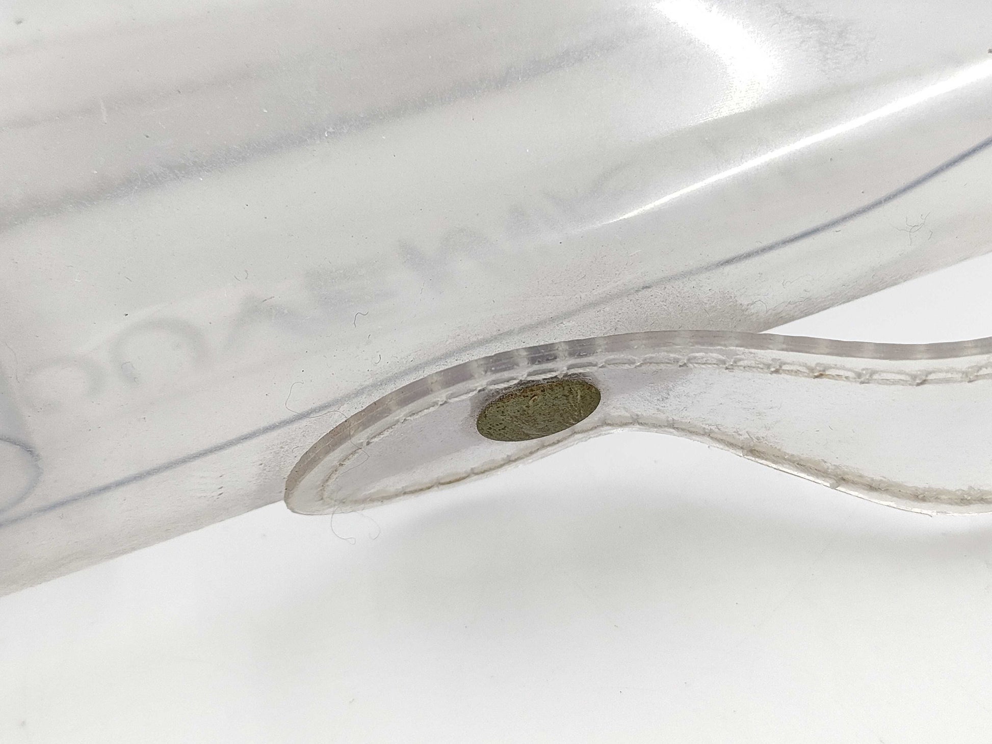 HERMES Vinyl Kelly Clear Bag Handbag