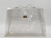 HERMES Vinyl Kelly Clear Bag Handbag