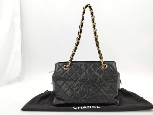 CHANEL Matelasse Caviar Skin Chain Shoulder Bag