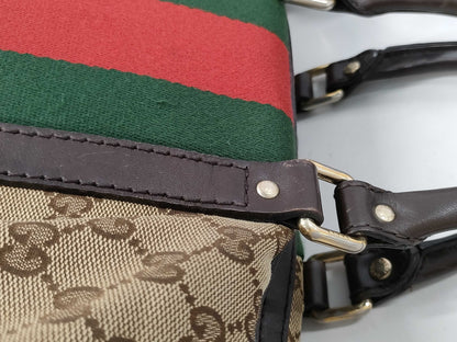 GUCCI 247205 GG Canvas Ophidia 2-way Boston Bag Handbag