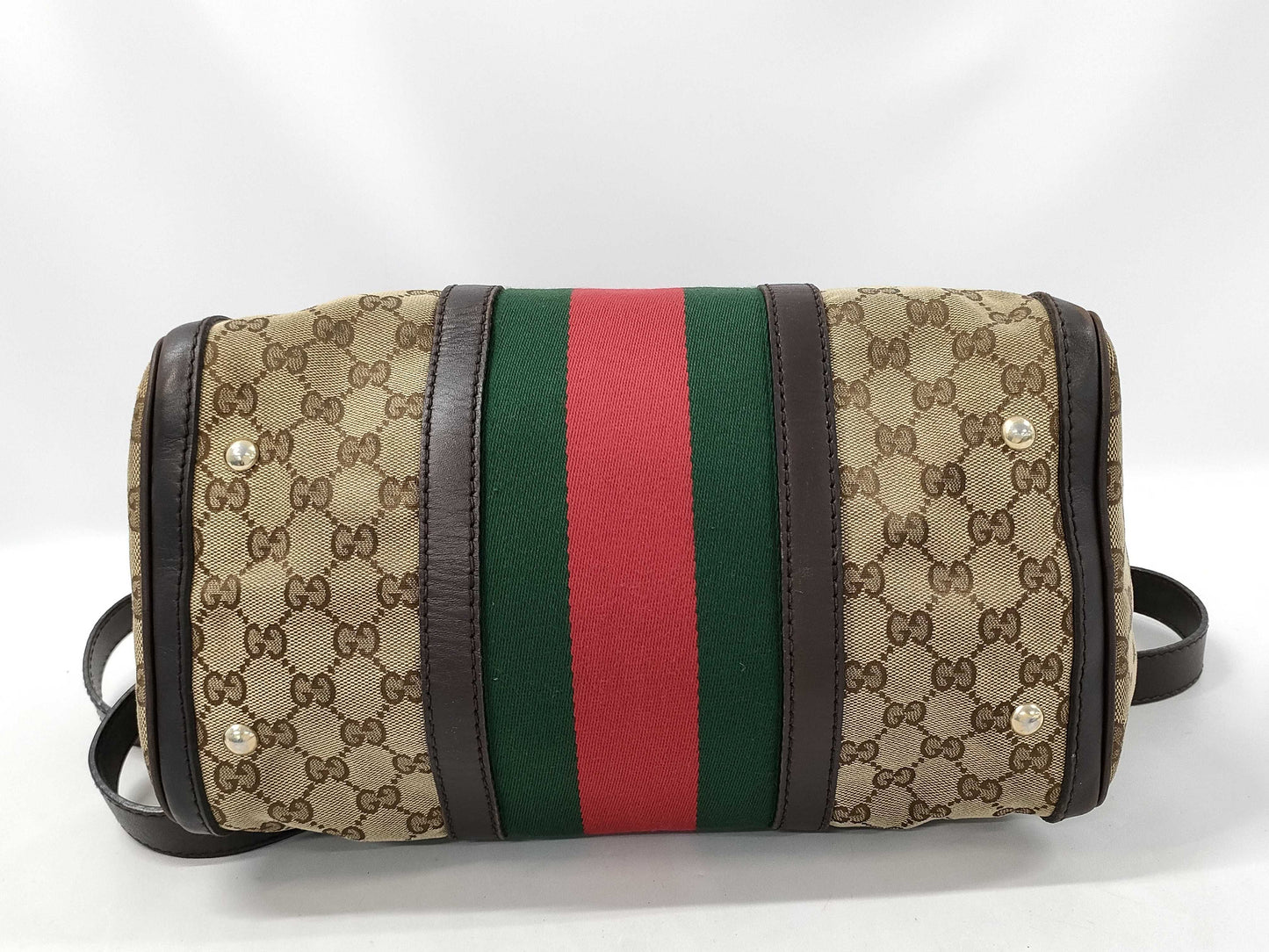 GUCCI 247205 GG Canvas Ophidia 2-way Boston Bag Handbag