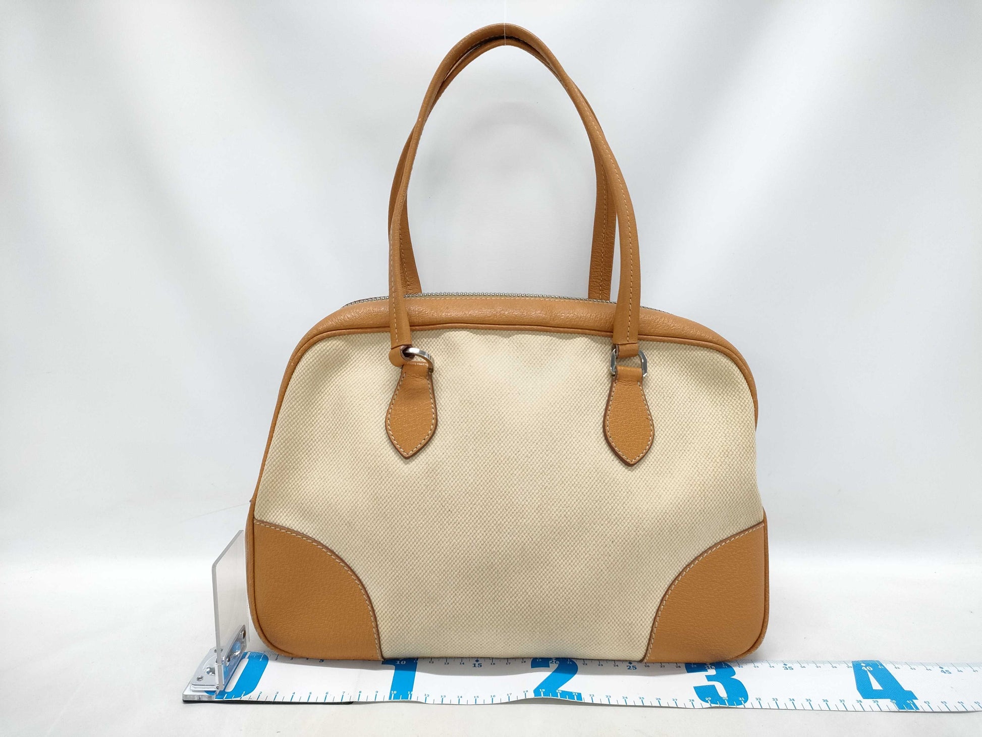 PRADA Canvas Leather Handbag Shoulder Bag Bag