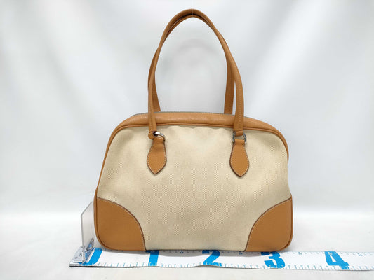 PRADA Canvas Leather Handbag Shoulder Bag Bag
