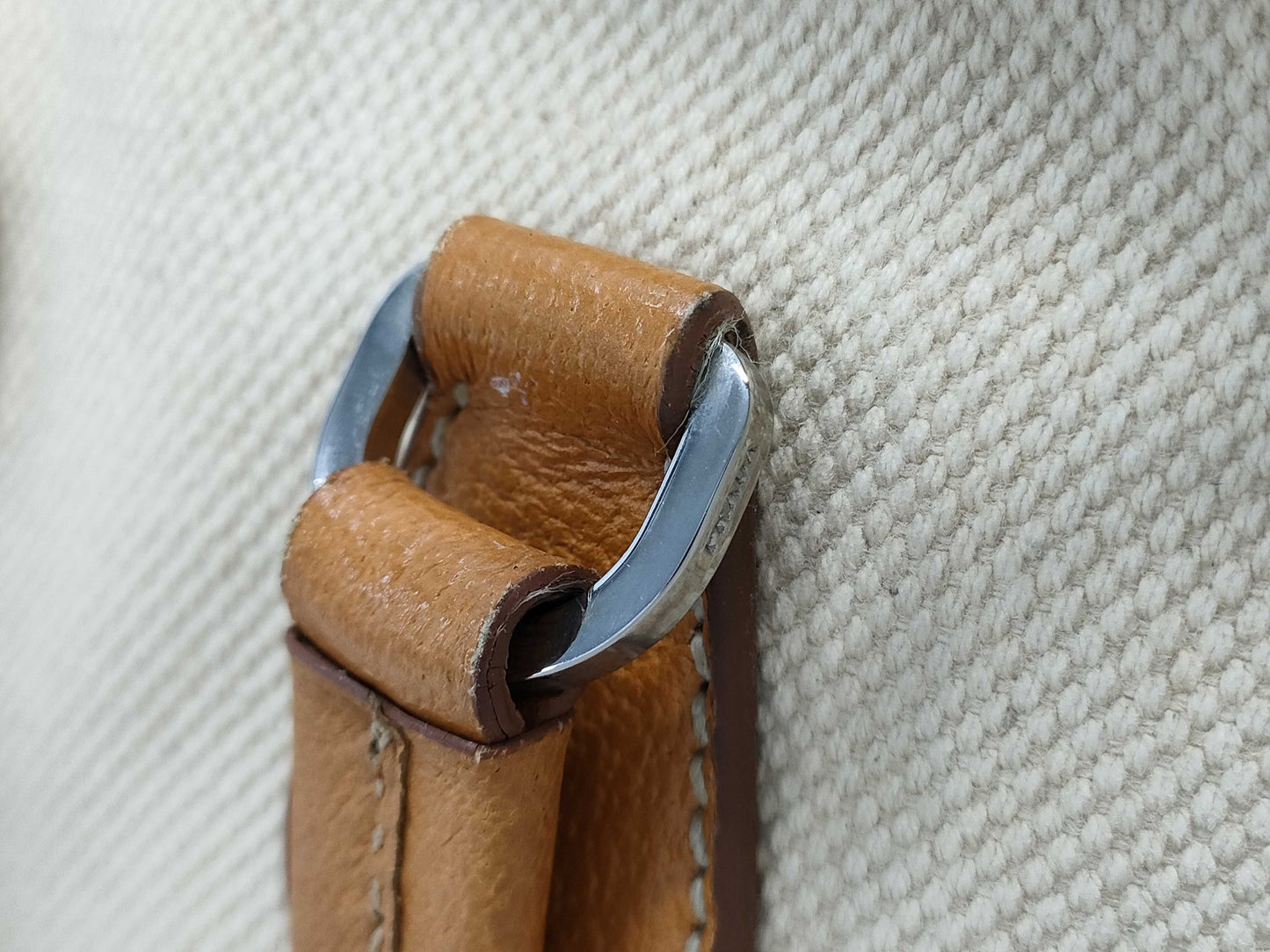 PRADA Canvas Leather Handbag Shoulder Bag Bag